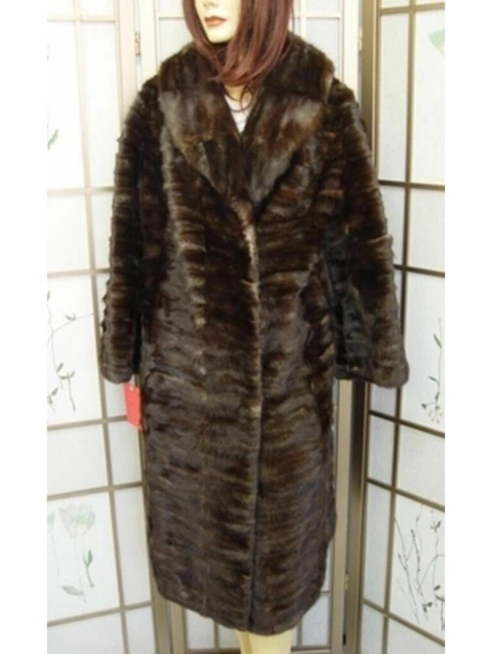 MINT SHEARED FOX FUR COAT WOMEN SZ 10